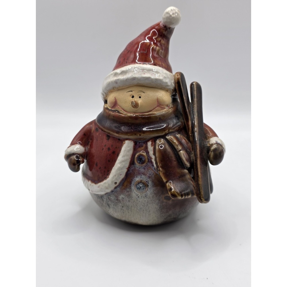Tii collections Large snowman with Skis Figurine